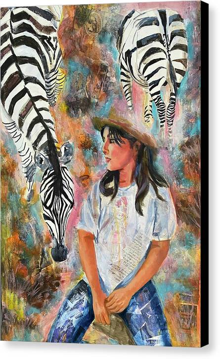 Fashionable Zebras - Canvas Print