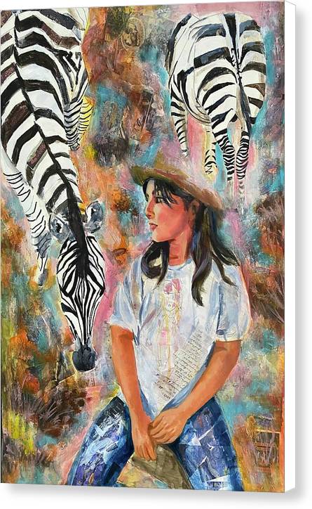 Fashionable Zebras - Canvas Print
