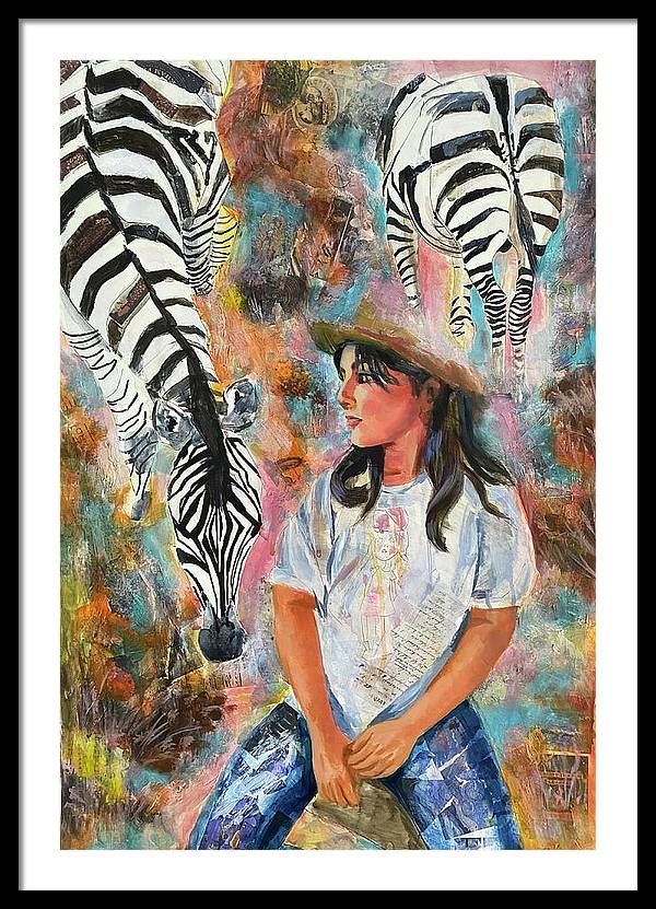 Fashionable Zebras - Framed Print