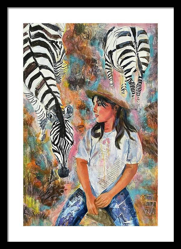 Fashionable Zebras - Framed Print