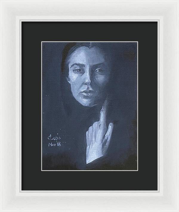 Woman in black - Framed Print
